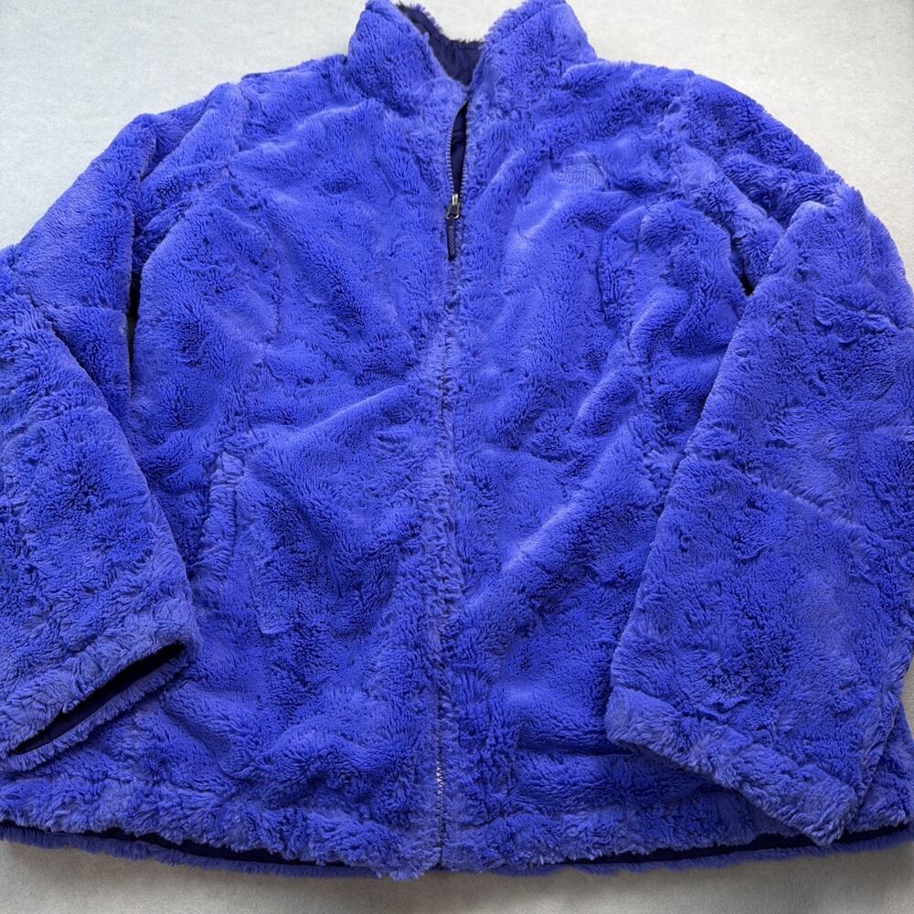The North Face Osito Fleece Jacket Womens Lg Purple Full Zip Plush puffer Coat